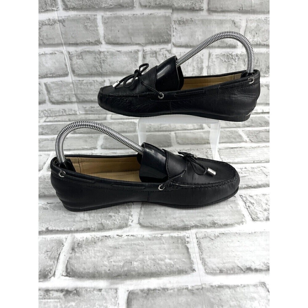 Michael Kors Daisy Women’s Size 8 Black Leather Moccasins Flats Driving Loafers - Picture 2 of 14